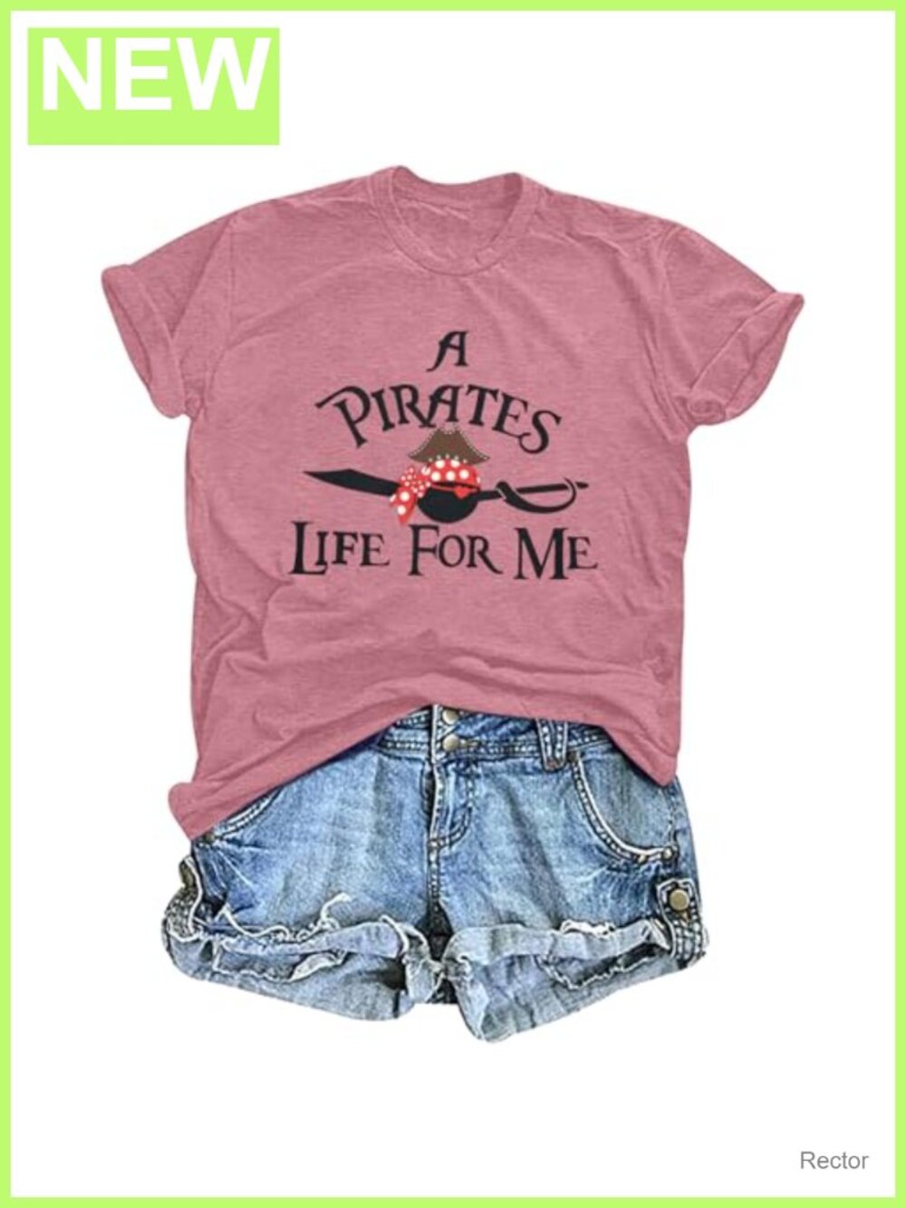 Pirate Shirt Women A Pirate Life for Me Graphic Tee Cruise Costume Top